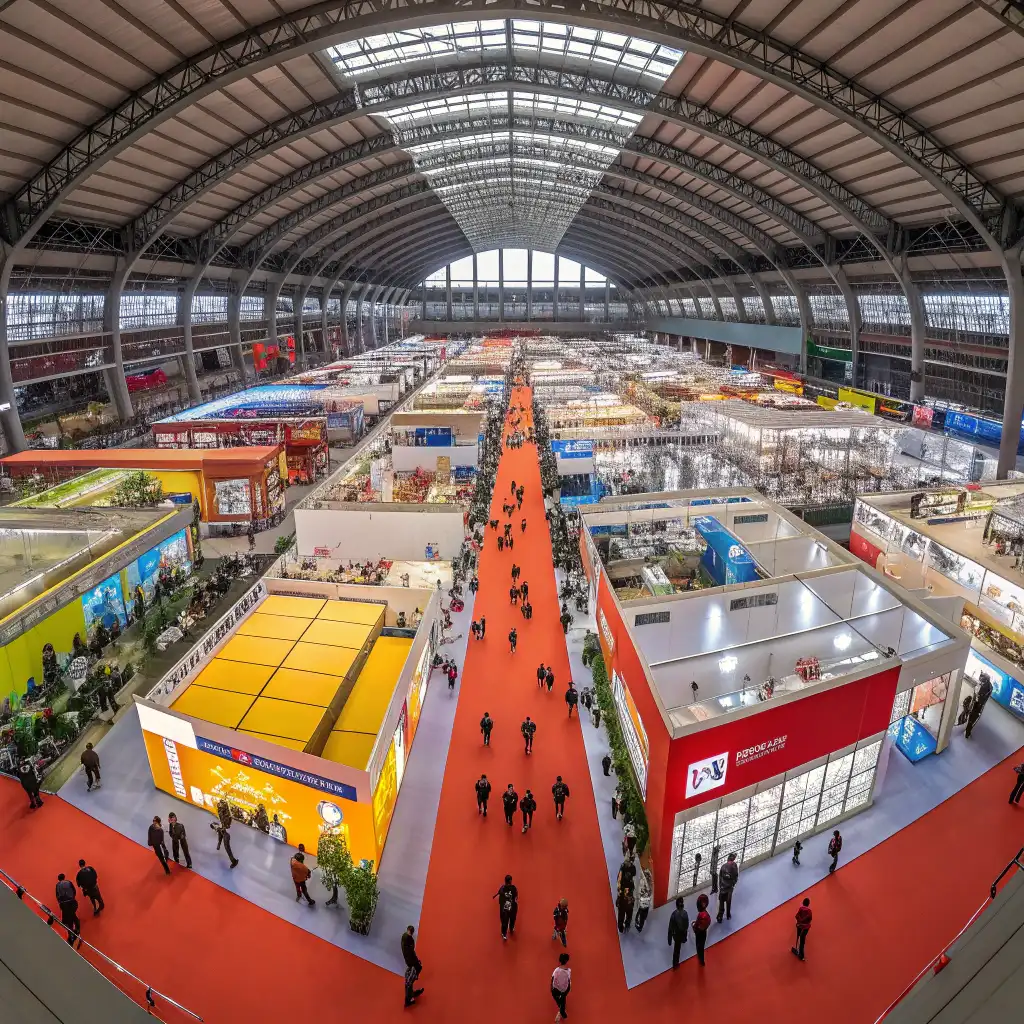 Pavilhão central da feira de manufatura em Guangzhou.